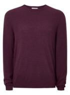 Topman Mens Red Berry Sweater With Wool And Cashmere