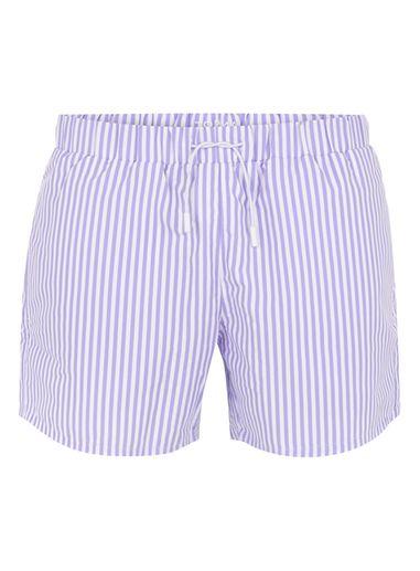 Topman Mens Purple Lilac And White Stripe Swim Shorts