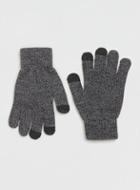 Topman Mens Grey Charcoal Touchscreen Gloves