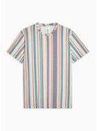 Topman Mens Multi Light Stripe T-shirt