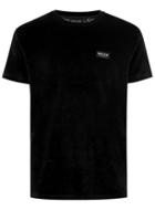 Topman Mens Nicce Black Velour T-shirt