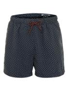 Topman Mens Blue Selected Homme Navy And White Polka Dot Swim Shorts