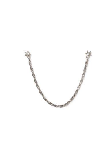 Topman Mens Silver Look Crystal Collar Tips*