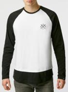 Topman Mens White Antioch Baseball Logo Raglan T-shirt