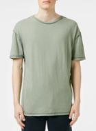 Topman Mens Washed Green Slubby Oversized T-shirt