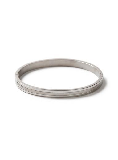 Topman Mens Silver Stainless Steel Bangle*