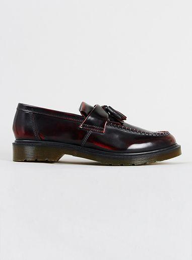 Topman Mens Red Dr Martens Original Burgundy Adrian Tassel Loafers
