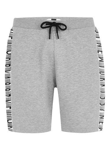 Topman Mens Grey Ny Tape Jersey Shorts