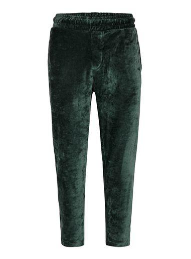Topman Mens Green Piped Velour Trackpants