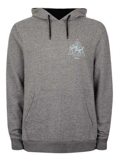 Topman Mens Black Salt And Pepper Locals Print Classic Fit Hoodie