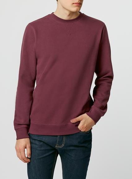 Topman Mens Red Burgundy Sweatshirt