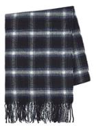 Topman Mens Black, Navy And White Check Scarf