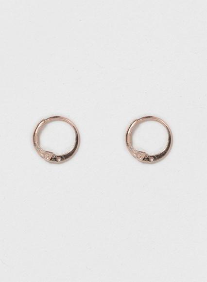 Topman Mens Metallic Fine Hoop Earrings