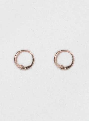 Topman Mens Metallic Fine Hoop Earrings