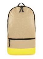 Topman Mens Brown Stone And Yellow Colourblock Backpack