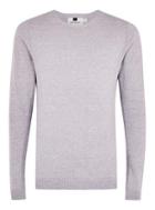 Topman Mens Purple And White Twist Side Ribbed Sweater