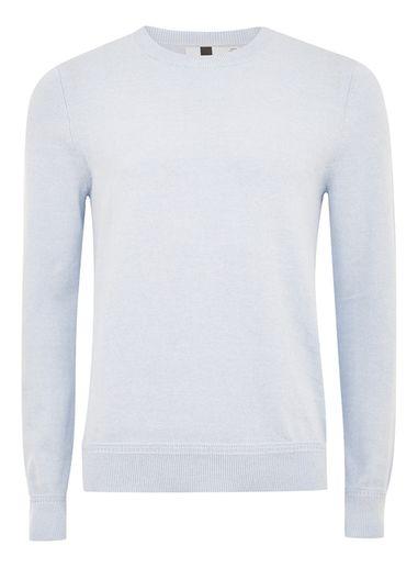 Topman Mens Multi Light Blue Twist Sweater