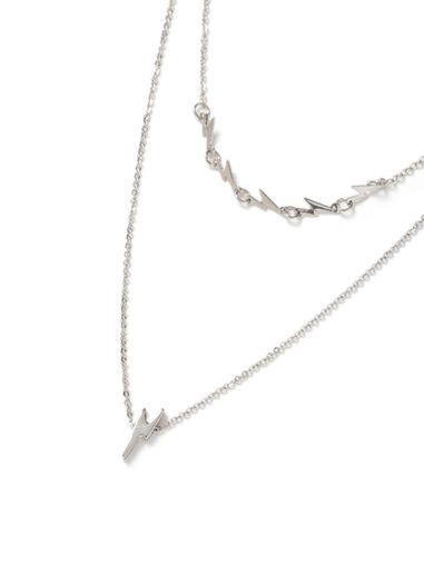 Topman Mens Silver Bolt Necklace*