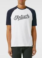 Topman Mens White Antioch Script Logo Raglan T Shirt*