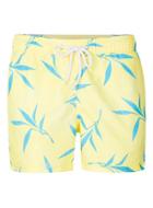 Topman Mens Yellow And Blue Floral Print Swim Shorts