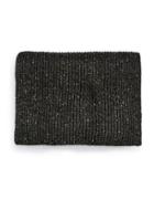 Topman Mens Grey Charcoal Neppy Ribbed Knitted Scarf