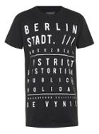 Topman Mens Black City Print Longline T-shirt