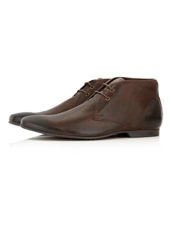 Mens Brown Dune Classic Lace Up Boots*