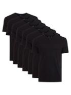 Topman Mens Black Slim T-shirt 7 Pack*