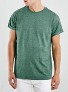 Topman Mens Green Textured Roller T-shirt