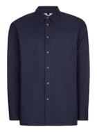 Topman Mens Blue Relaxed Fit Oxford Shirt