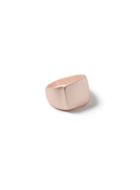 Topman Mens Metallic Rose Gold Look Brushed Signet Ring*