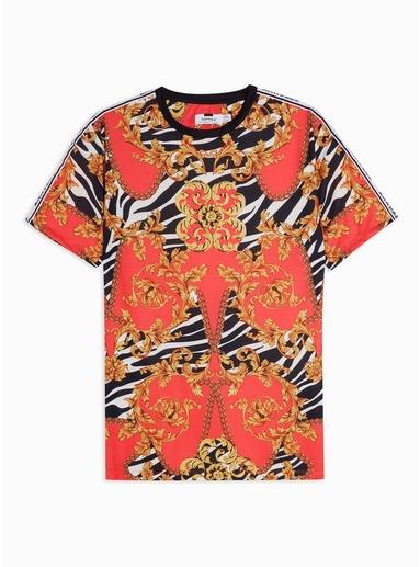 Topman Mens Red Baroque Print T-shirt