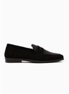 Topman Mens Black Leather 'hawley' Penny Loafers