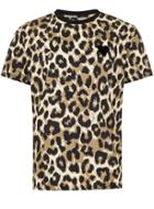 Topman Mens Brown Leopard Print T-shirt