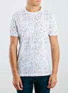 Topman Mens White Short Sleeve Splat T-shirt