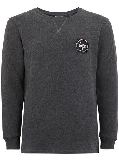 Topman Mens Grey Hype Charcoal Gray Sweatshirt