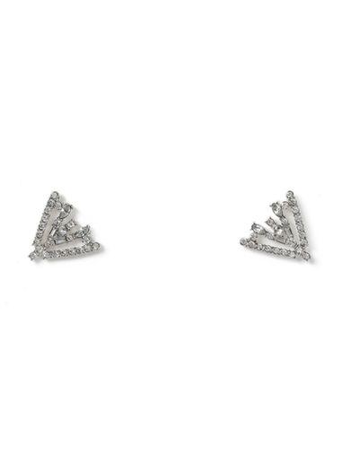 Topman Mens Silver Crystal Collar Tips*