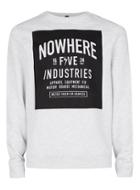 Topman Mens Grey Printed Sweater