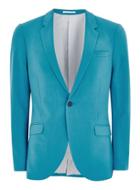 Topman Mens Bright Blue Spray On Suit Jacket