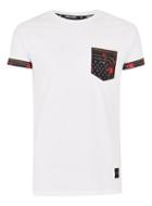 Topman Mens Criminal Damage White 'avi' Pocket T-shirt