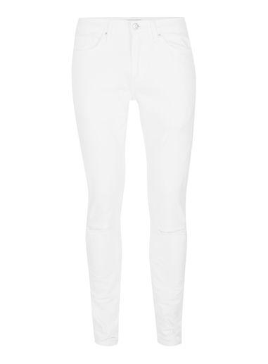Topman Mens White Extreme Ripped Stretch Skinny Jeans