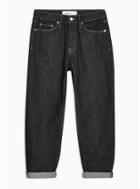 Topman Mens Contrasting Washed Black Original Jeans