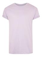 Topman Mens Purple Skinny Fit Rolled Sleeve T-shirt