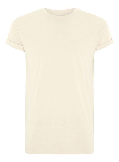 Topman Mens Off White Linen-look Muscle Roller T-shirt