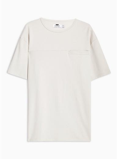 Topman Mens Stone Grey Oversized T-shirt