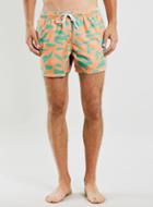 Topman Mens Multi Aqua/coral Printed Swim Shorts