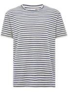 Topman Mens Ltd Navy Stripe Short Sleeve Towelling T-shirt
