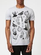 Topman Mens Art Disco Grey Victorian Emporium Print T-shirt*