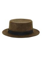 Topman Mens Brown Marl Boater Hat