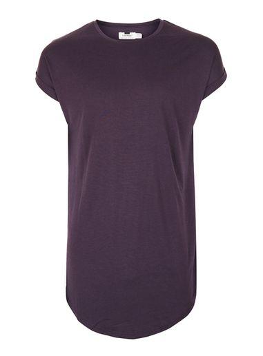 Topman Mens Purple Drop Shoulder Longline Tank Top